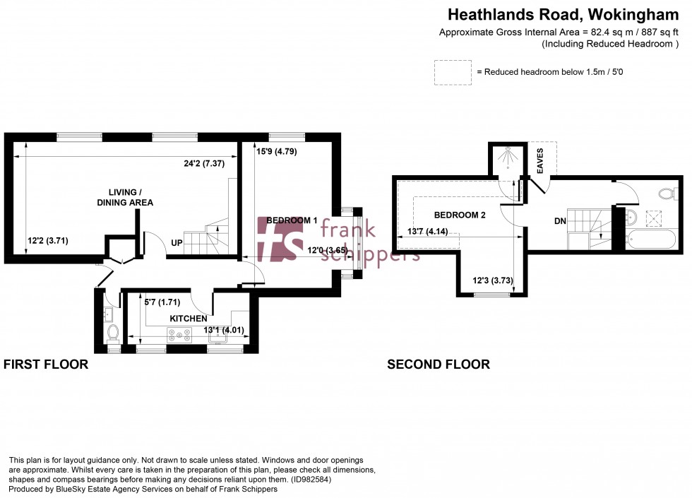 Floorplan for The Clockhouse, Heathlands Road, Wokingham