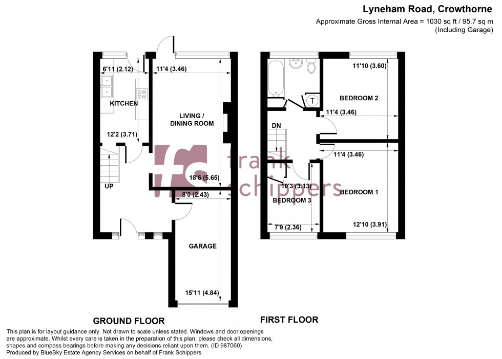 Floorplan for Lyneham Road, Crowthorne