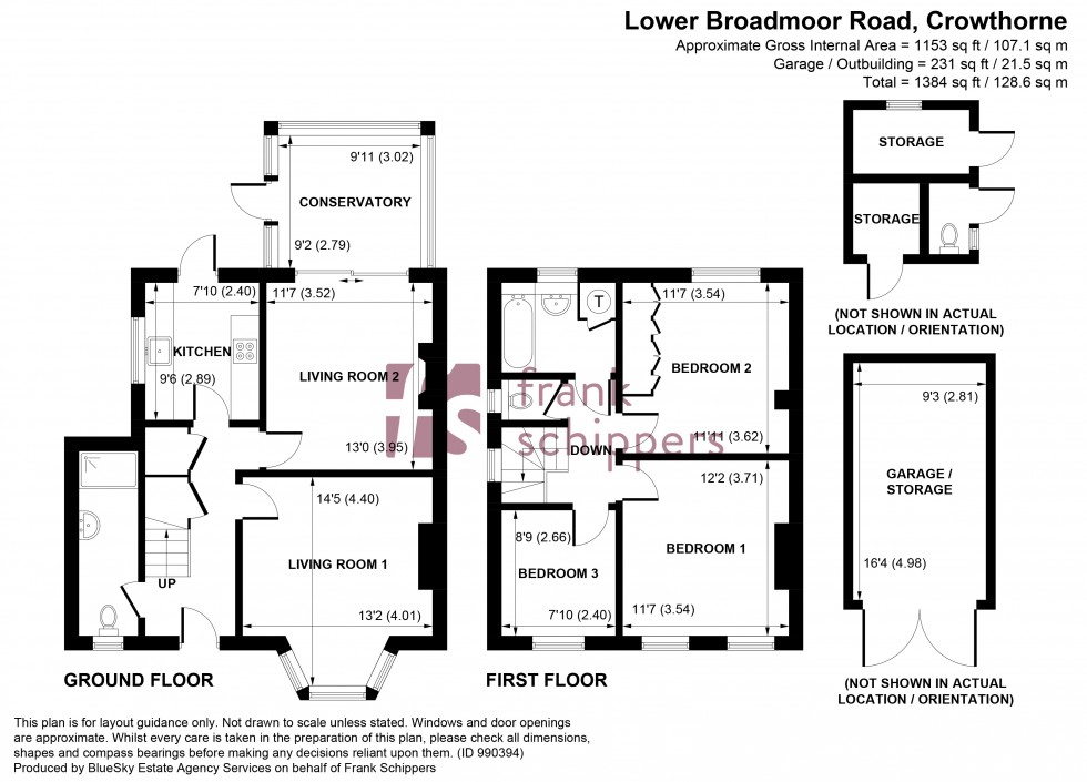 Floorplan for Lower Broadmoor Road, Crowthorne