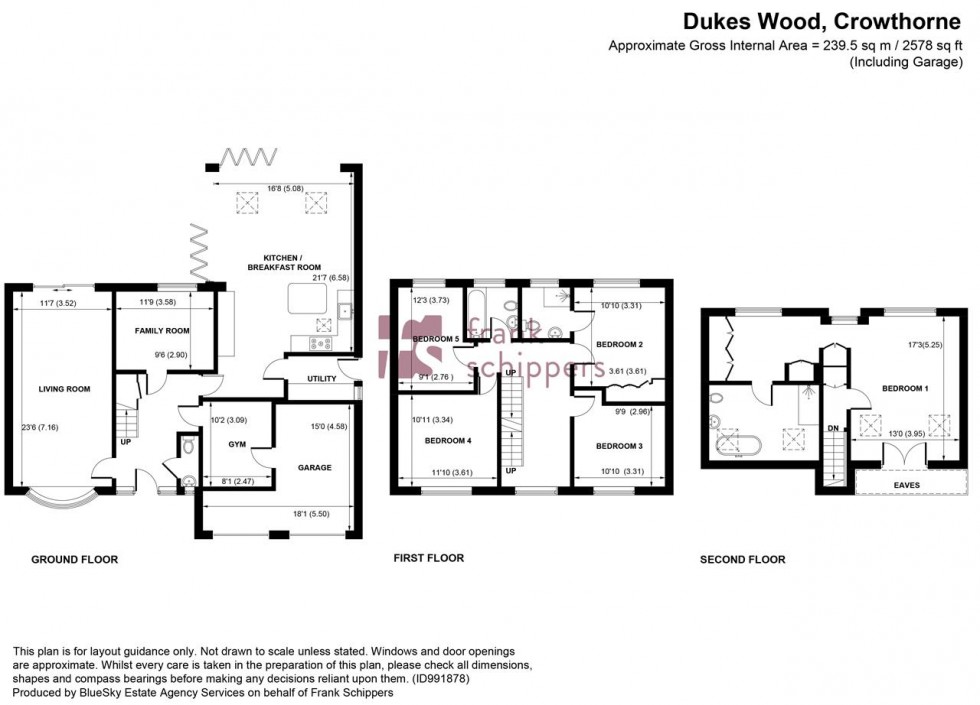 Floorplan for Dukes Wood, Crowthorne