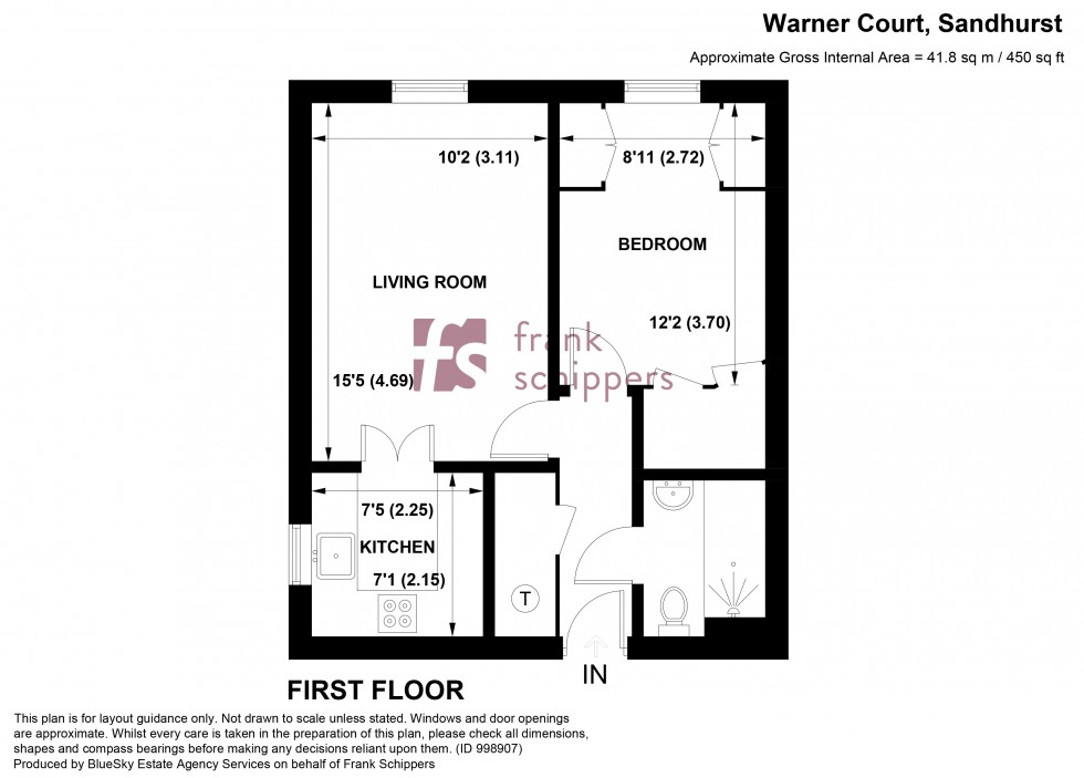 Floorplan for Warner Court, Yorktown Road, College Town, Sandhurst