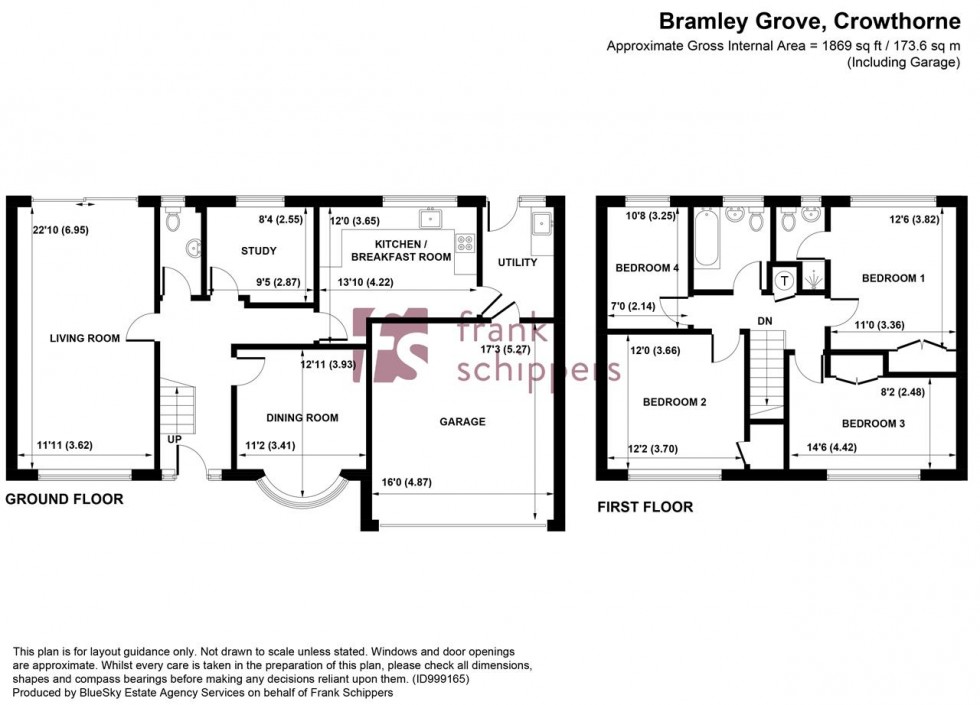 Floorplan for Bramley Grove, Crowthorne