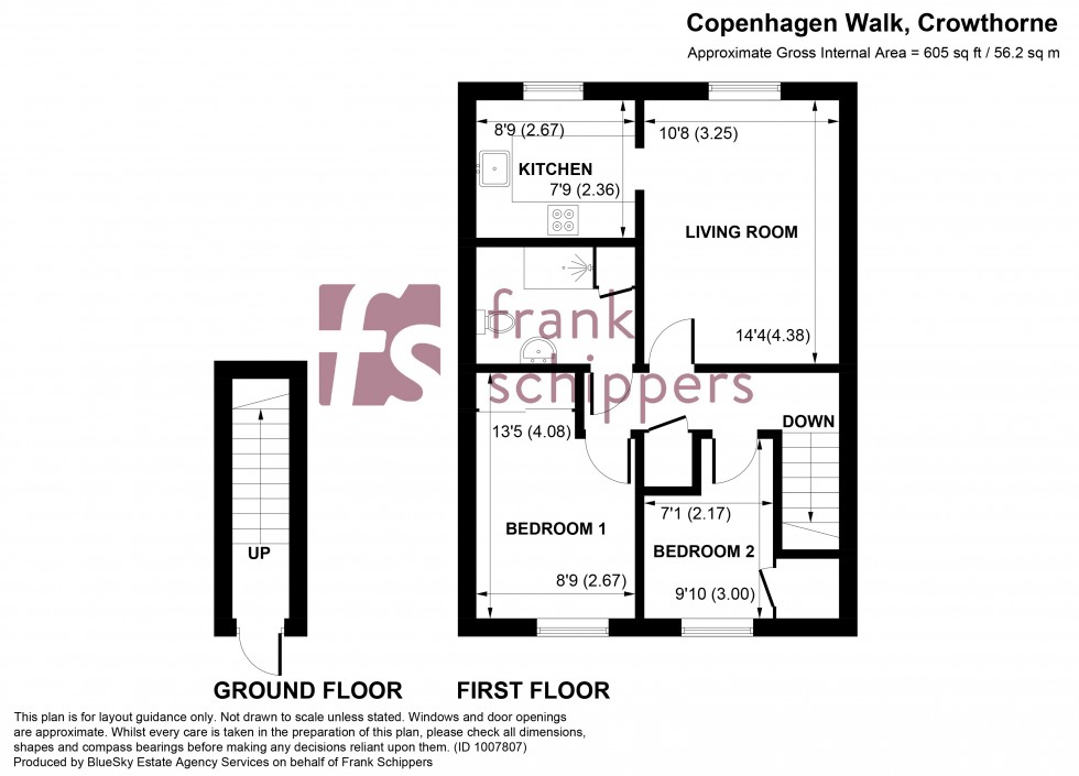 Floorplan for Copenhagen Walk, Crowthorne