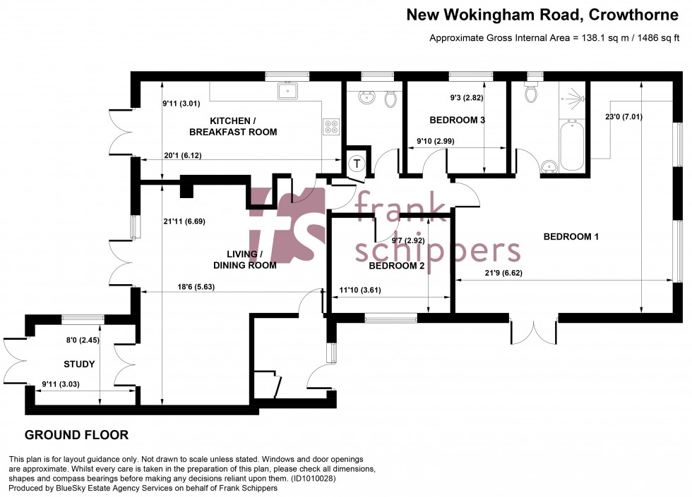 Floorplan for New Wokingham Road, Crowthorne