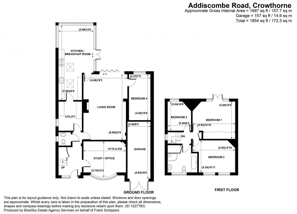 Floorplan for Addiscombe Road, Crowthorne