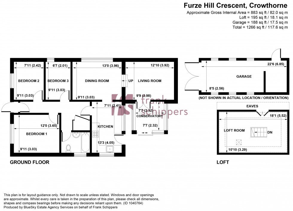 Floorplan for Furzehill Crescent, Crowthorne