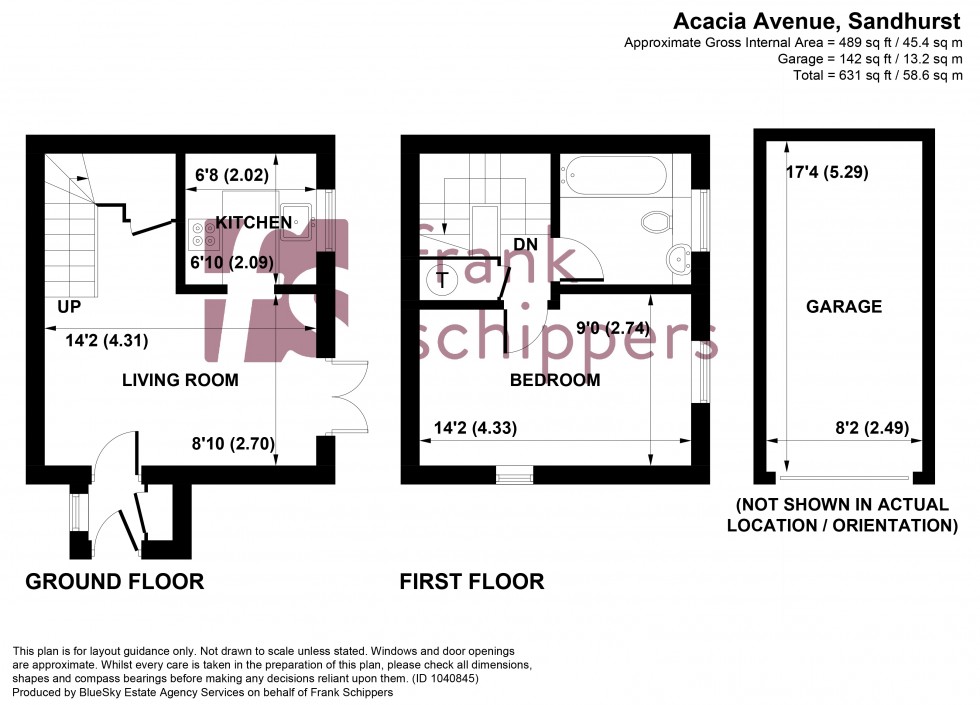 Floorplan for Acacia Avenue, Owlsmoor, Sandhurst