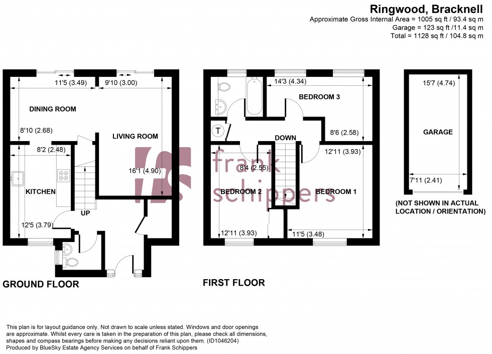 Floorplan for Ringwood, Bracknell